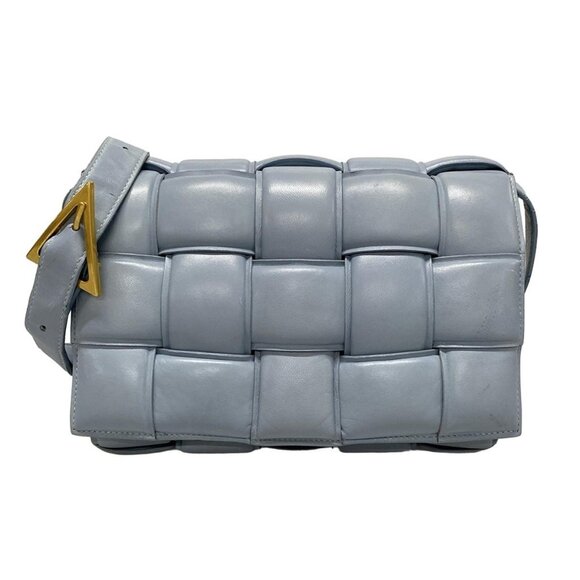 Auth BOTTEGA VENETA Padded Cassette - Light Blue Lambskin - Picture 1 of 16